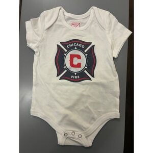 Chicago Fire MLS Infant Bodysuit White 3 Months Soccer Fan Gear One Piece